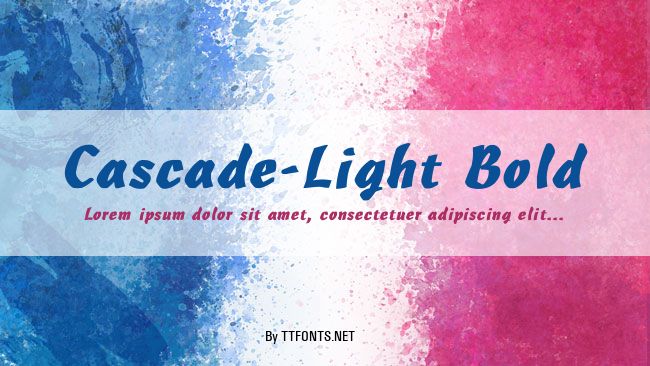 Cascade-Light Bold example
